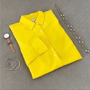 Gap Silk Long Sleeve Collar Shirt size XS